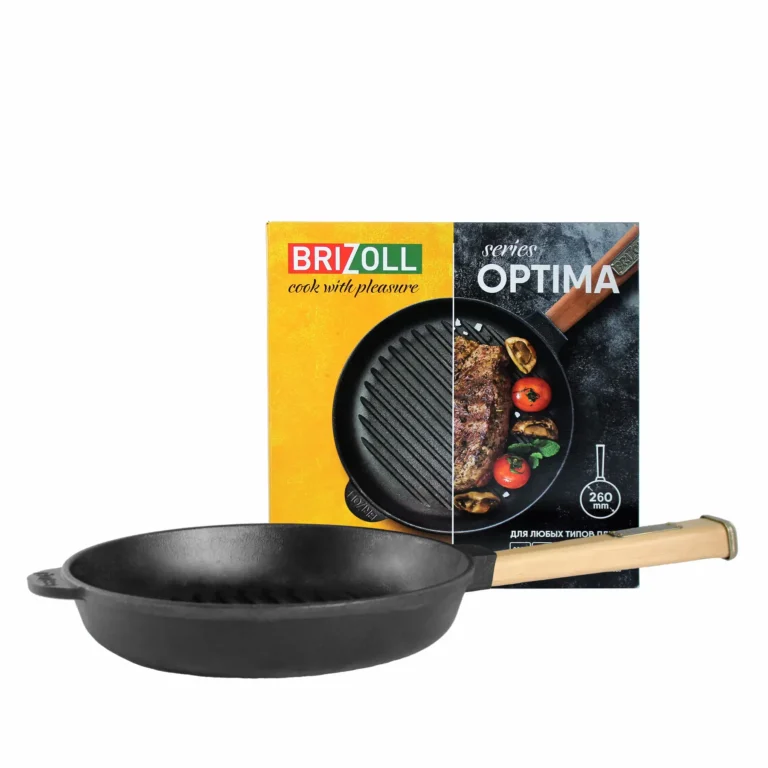 Sartén GRILL Mango Madera 26cm con TAPA de Vidrio