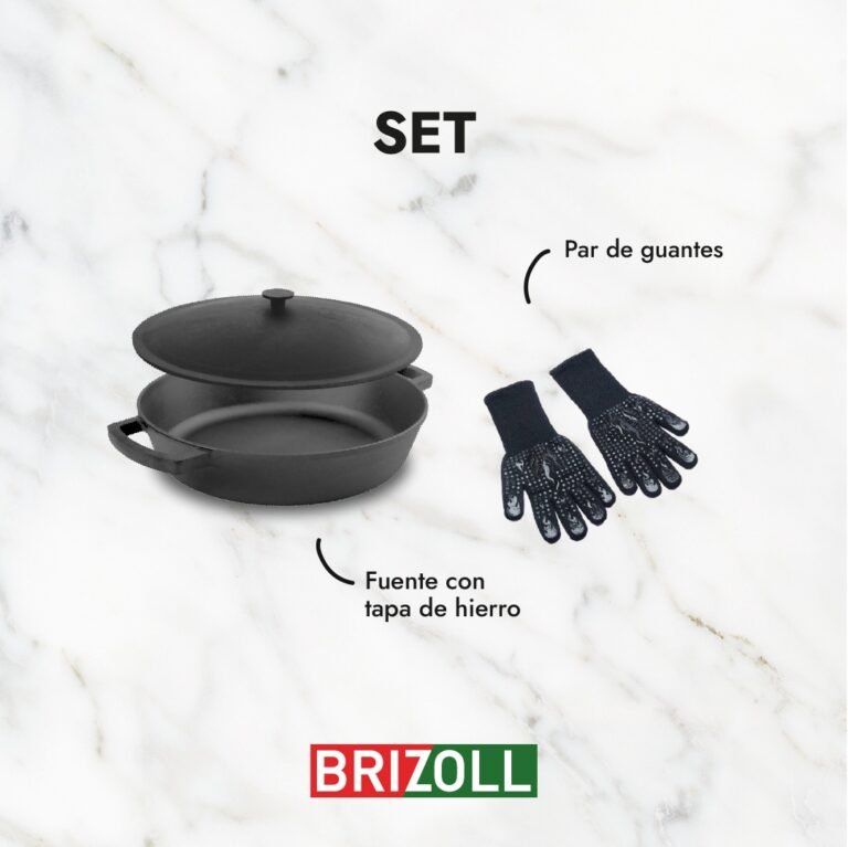 SET FUENTE CON TAPA + GUANTES