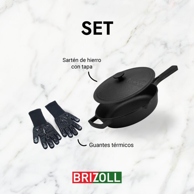 SET SARTEN 26CM CON TAPA + GUANTES